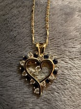 9ct GOLD PLATED GOLD SAPPHIRE