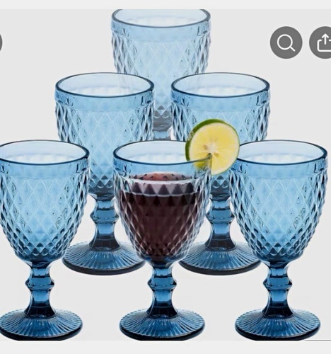 Set blue textured - set, 6