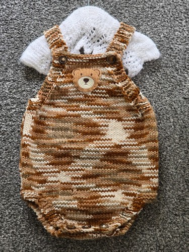 Hand knitted baby - baby, romper