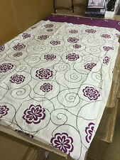 FULLY LINED CREAM/PLUM -PURPLE