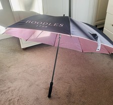 Boodles Pink Umbrella with Hook Handle and Automatic Opening