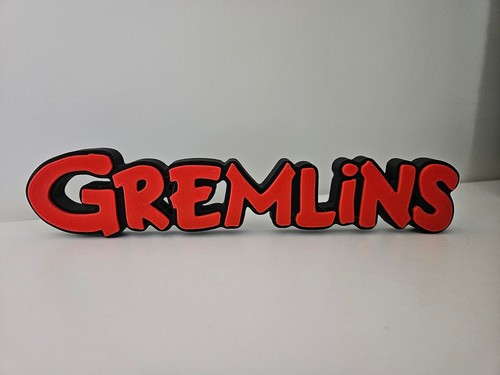 Gremlins movie logo - 3d, sign