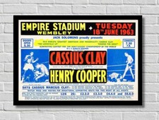 Cassius Clay Vs Henry Cooper Boxing Bill Advert Ali Poster Print Picture A3 A4