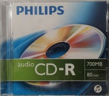 Philips CD-R80 Digital Audio Music Digital 80 MINS / 700MB CDR - NEW & SEALED
