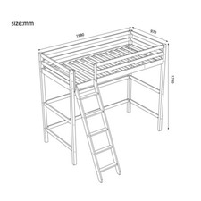 3ft High Sleeper Pine Wood