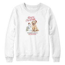 Red Nosed Retriever Kids Sweater Sweatshirt Dog Owner Christmas santa hat sno...