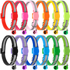 12 Pack Reflective Cat Collars With Bell Quick Safety Release Kitten Adjustable