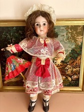 Antique Jumeau Bébe Size 61 Cm Bisque Head open  Mouth Tall Jumeau 24 Inches