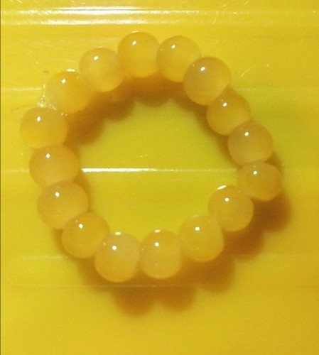 Boho hippie yellow glass - boho, bead