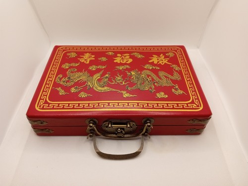 Chinese mahjong set red - chinese,