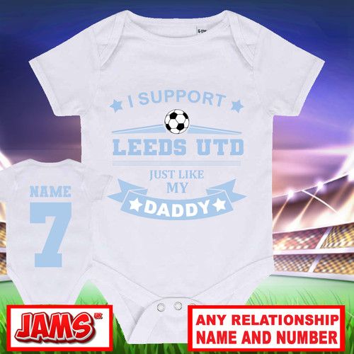 Personalised leeds united baby - leeds,