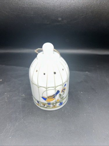 1970 ceramic bird - ceramic, cage