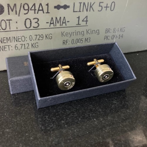 338lm bullet cufflinks - bullet,