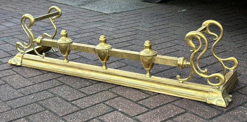 Victorian brass fender - brass, for