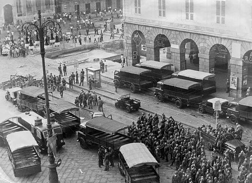 Many soldiers military motor