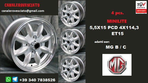 Minilite alloy wheels 15 - 5.5j,