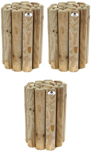 Log roll border fence - border,