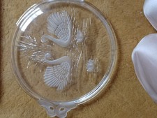 Walther Glass Swan Cake Stand Made In Germany