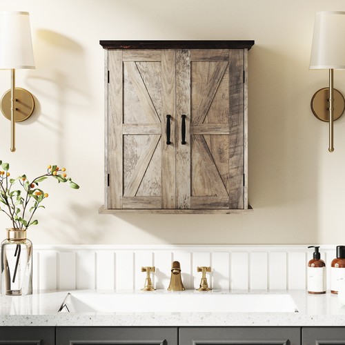 Farmhouse style wall cabinet - farmhouse,