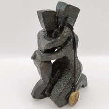 Friendship Figurine Loving Arms Cubist Parent & Child Bronze Effect 5" Ornament