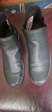 Rieker Black Ankle boots 5 Elasticated Side & Zip Low Heel 1cm Rarely Worn Vgc