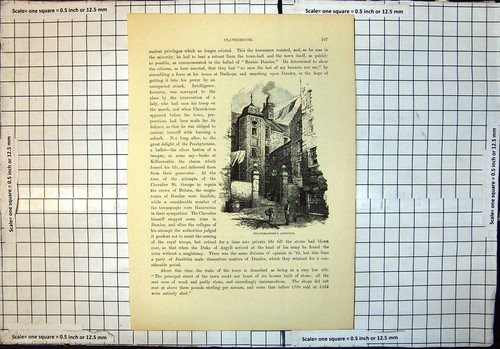 Original old antique print - antique,