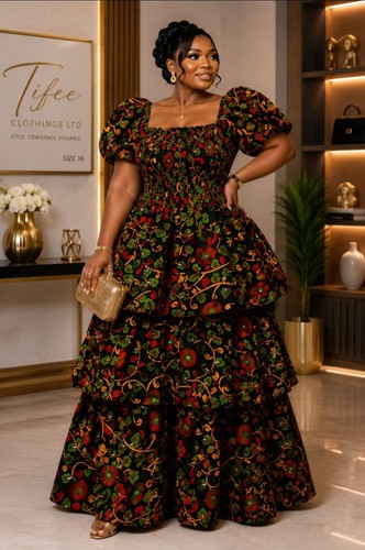 Luxury african ankara smoky - luxury,