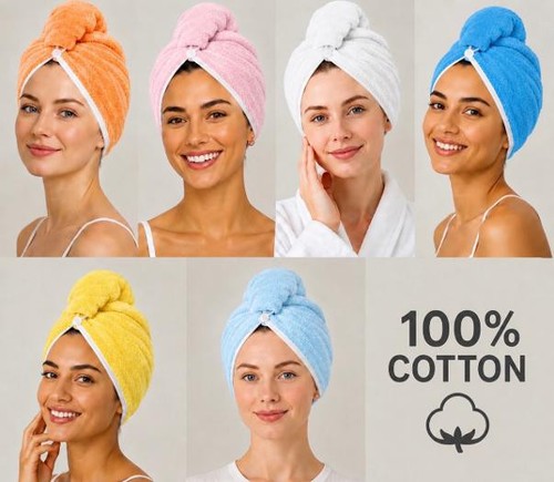 Hair drying towel - wrap, 100%