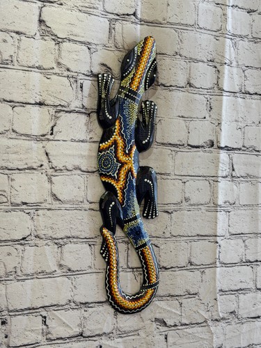 50cm gecko carved wooden dot - 50cm,