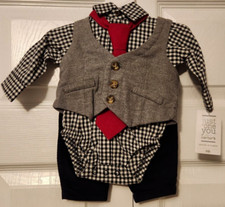 Baby Boy Vest Tie Pant 4pc Set
