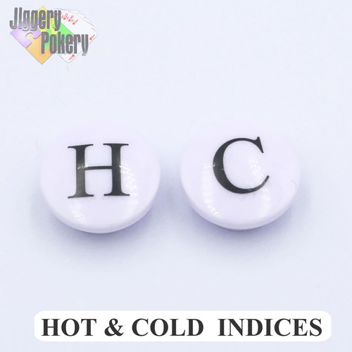 Hot cold tap indicator cap - hot,