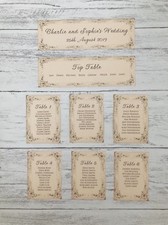 Wedding Table Plan Cards