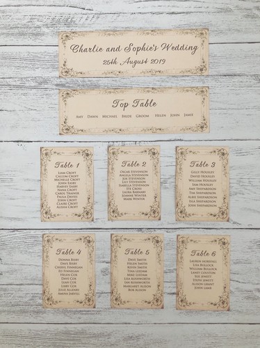 Wedding table plan cards - wedding,