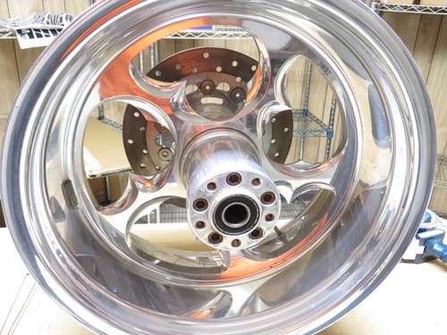 Polished aluminum rear wheel - wheel, &