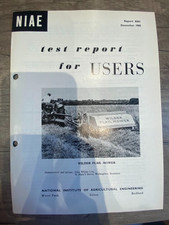 NIAE Test Report for Users Wilder Flail Mower Report 491 Dec 1965