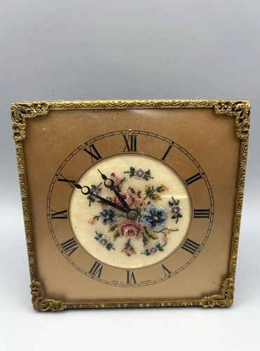 Vintage floral petit point - floral,