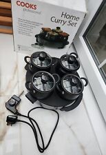 Curry & Stew Rice Multi Cooker Set Slow Cooker With 4 Mini Pots-Very Good Condtn