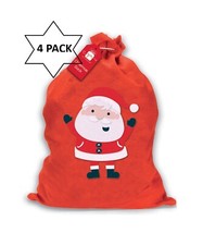 4 Pack Santa Christmas Sacks