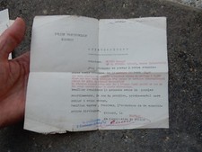 CONGO POLICE PASS KOLWEZI  1956 