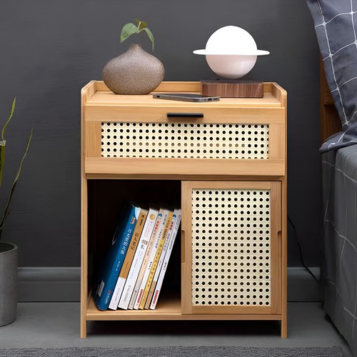 Drawer bedside table wooden - drawer,