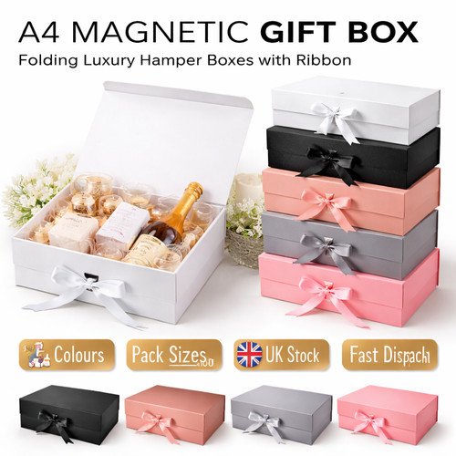 White magnetic gift box - magnetic,