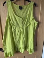 ann harvey 20 Lime Green Camisole Cotton Top