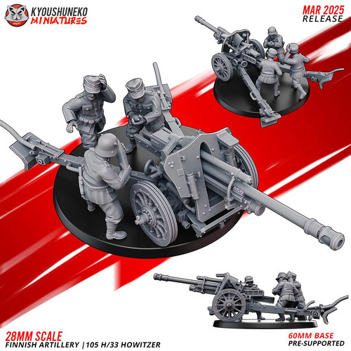 Wwii finnish 105 howitzer - 105, h/33
