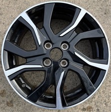 * 16" TOYOTA YARIS ALLOY WHEEL RIM 6J 426110DC80 BLACK ET51 DIAMOND CUT