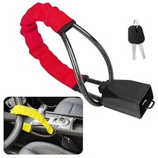 Red Seat Belt Lock Steering Wheel Lock Car Security Anti-Theft Device