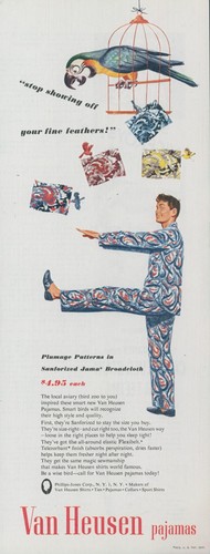 1947 van heusen pajamas - pajamas, parrot