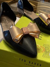 Ted baker lela Gold Bow Flat