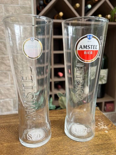 Amstel pint glass - glass,