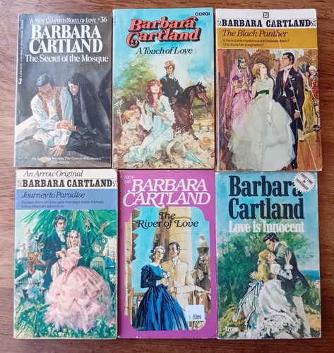 Vintage barbara cartland - 6x,