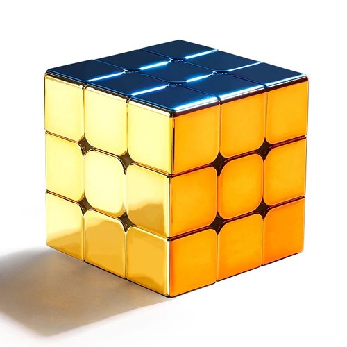 Metal 3x3 magnetic golden - metal, cube